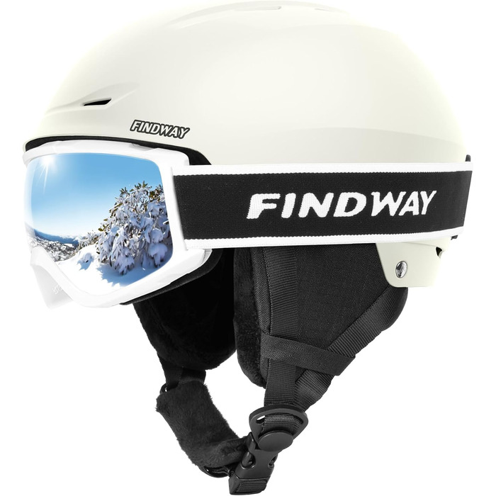 Комплект для сноуборду та лиж Findway: шорти та бриджі для жінок та чоловіків, дорослі та юніори (M, білий)