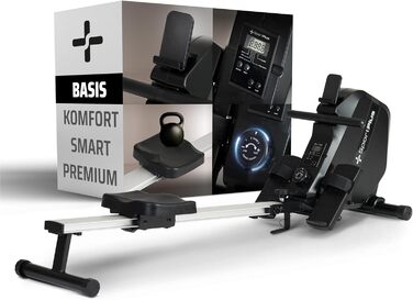 Гребний тренажер SportPlus для дому, складаний, з тихою магнітною системою гальмування, комп'ютер для тренувань, фітнес-обладнання для дому, Indoor гребний тренажер, сумісний з додатком (опція)