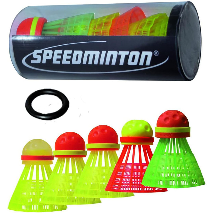 Професійний набір для кросмінтону Speedminton S900: 2 карбонові ракетки, 5 воланів, ігрове поле, сумка, чорний, універсальний розмір