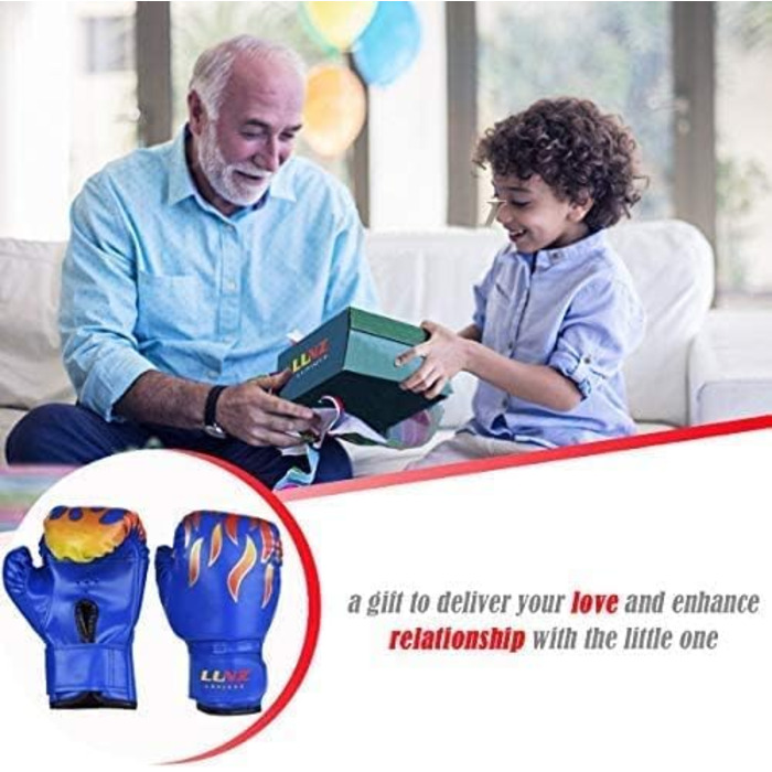 Боксерські рукавички для дітей Kinder Boxhandschuhe 6OZ/8OZ для MMA, муай-тай, кікбоксингу та тренувань на боксерській груші (8OZ, блакитні)