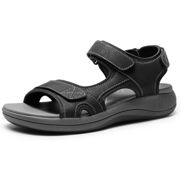 Сандалії жіночі DREAM PAIRS для трекінгу та ходьби, чорні, EVA-устілка, підошва TPR, регульовані ремінці (39 EU)