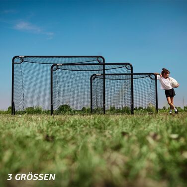 Футбольні ворота BERG SportsGoal для саду та тренувань, металеві стійкі ворота з прецизійною сіткою, всепогодні, для дітей та дорослих, розмір S (180x120 см)