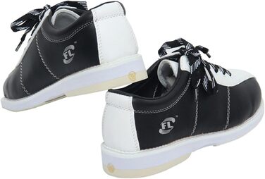 Чоловічі кеди для боулінгу SDEQA, шнурівка, для газону, антиковзаючі, легкі, великий розмір (44 EU, чорний/білий)