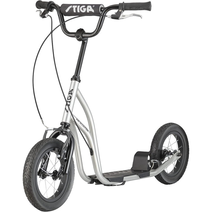 Самокат STIGA Air Scooter для міста, сталевий каркас, регульований кермо, ручне гальмо, алюмінієві колеса, для дітей від 7 років, до 100 кг