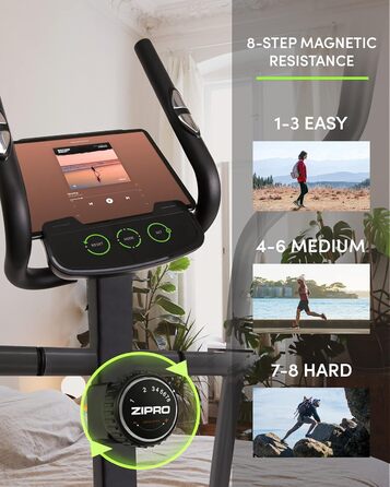 Zipro Crosstrainer Hulk: Магнітний тренажер для дому, до 150 кг, чорний