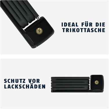 Замок велосипедний ABUS Bordo Lite 6055K SH з кріпленням - сталевий, 60 см, рівень безпеки 7, чорний