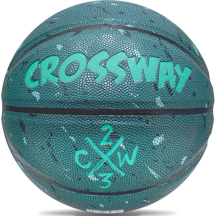 Баскетбольний м’яч Crossway для залу і вулиці, розміри 5/6/7, вологостійка PU-шкіра, з сумкою та насосом, універсальний для всіх вікових груп