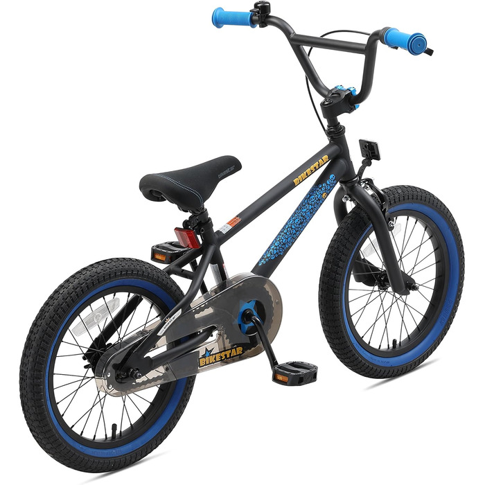 Дитячий велосипед BIKESTAR для хлопчиків і дівчаток від 3 до 6 років, 12/16/20 дюймів, BMX фрістайл, тестування без ризику