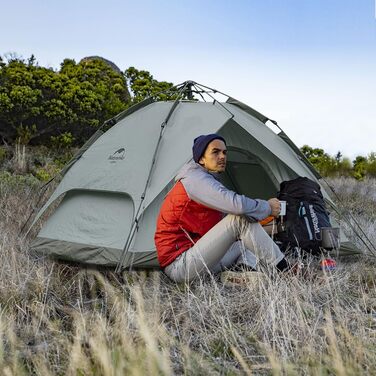 Намет Naturehike Pop Up 3-4 особи: автоматичний намет для кемпінгу, сімейний намет з душовим верхом, зелений