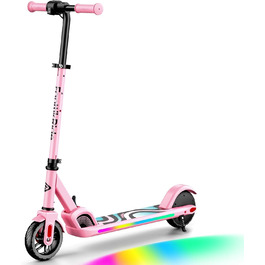 Дитячий електросамокат FanttikRide C9 Pro з регульованою висотою, LED-дисплеєм, барвистим підсвічуванням, складний, для хлопчиків і дівчаток від 8 років, швидкість до 16 км/год, запас ходу 8 км