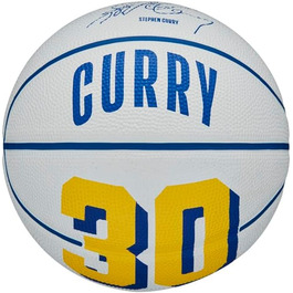 Баскетбольний м'яч Wilson NBA Player Icon для вулиці, розмір 7 (74,9 см) та міні розмір 3, Golden State Warriors
