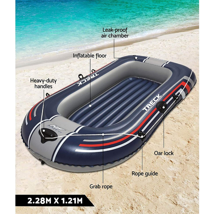 Надувний човен Bestway Hydro-Force Treck X1 для 2 осіб, 228x121x32 см, комплект