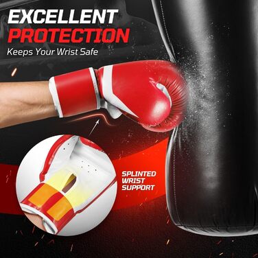 Боксерські рукавички Flexzion для спарингу та тренувань, Muay Thai, кікбоксинг, важкі мішки, захисне обладнання для рук