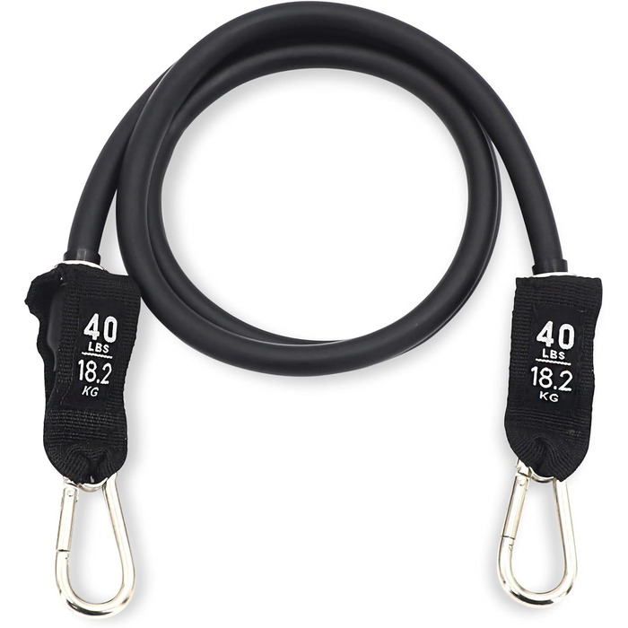 Резистентні гумки для фітнесу Widerstandsbänder - для нарощування м'язів, високоякісні матеріали, гумка для спорту, силові тренування, фітнес-гумка, безкоштовний посібник, чорний колір, 18.2 кг (1 шт.)