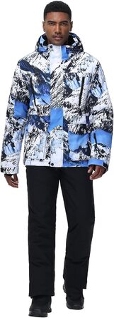 Костюм чоловічий зимовий HOTIAN для сноубордингу, катання на лижах та туризму, комплект куртка та штани, утеплений, M, 2blue+black