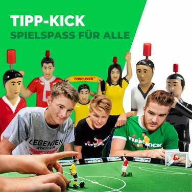 TIPP-KICK Classic 80x47 см – ігровий набір з 2 гравцями, 2 воротарями, 2 пластиковими воротами, 2 м'ячами, фетровим полем