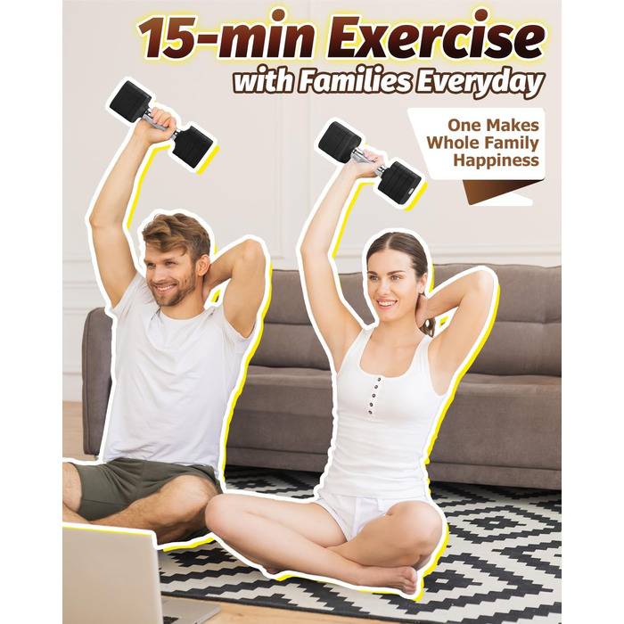 Набір гантелей Fragraim 5 кг x 2 (регульовані) для дому, фітнесу та силових тренувань, чорний