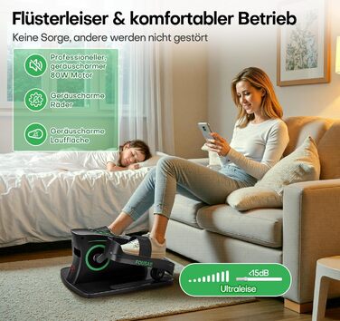 Еліптичний тренажер під стіл, компактний електричний велотренажер для ніг, 15 рівнів швидкості, тихий, для літніх людей