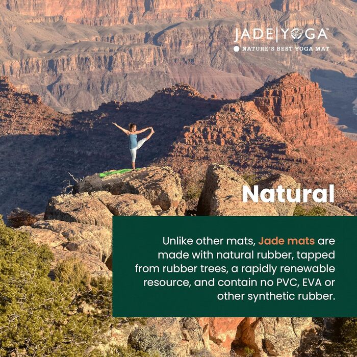 Йога-мат Jade Travel 68 дюймів, синій нічний, портативний, натуральний каучук