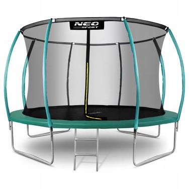 Садовий батут Neo-Sport 12ft/374см з внутрішньою сіткою та профільним каркасом