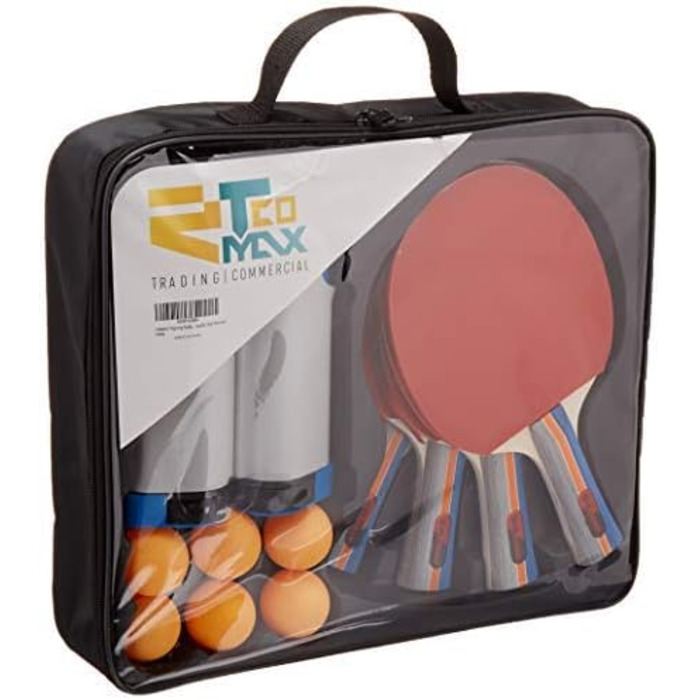 Набір для настільного тенісу RTMAXCO: 2 ракетки, 6 м'ячів, сітка, сумка. Професійний набір для настільного тенісу