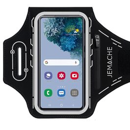 Спортивний браслет для Samsung Galaxy S25/S24/S23/S22 Ultra/Plus/FE, JEMACHE з кріпленням для навушників Buds Plus (Чорний)