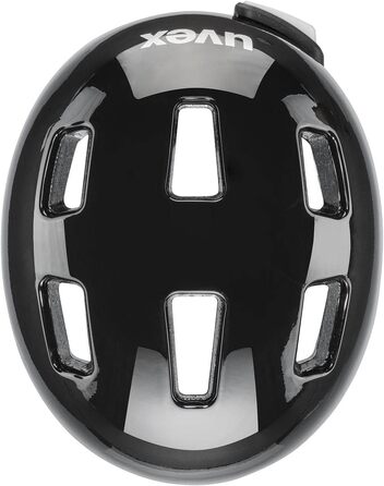 Дитячий велосипедний шолом Uvex HLMT 4 Reflexx, легкий, з LED-підсвіткою, індивідуальне регулювання розміру, 55-58 см, чорний