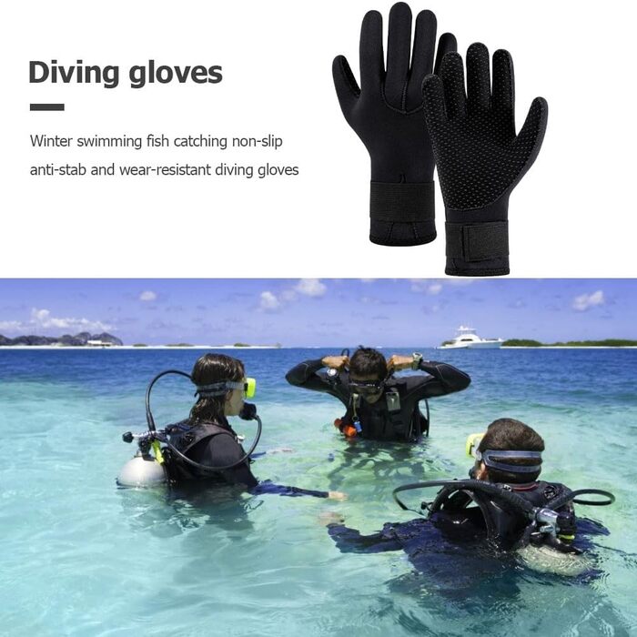 Рукавички для дайвінгу pdodo з неопрену 3/5 мм, чорні, непромокаючі, для чоловіків та жінок, для плавання, серфінгу та риболовлі