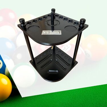 Стенд для більярдної кулі GACCO BILLIARDS: міцний дерев'яний підставка, комплект куль, аксесуари для більярдного столу, тримач для кия, з лічильником очок та гачками