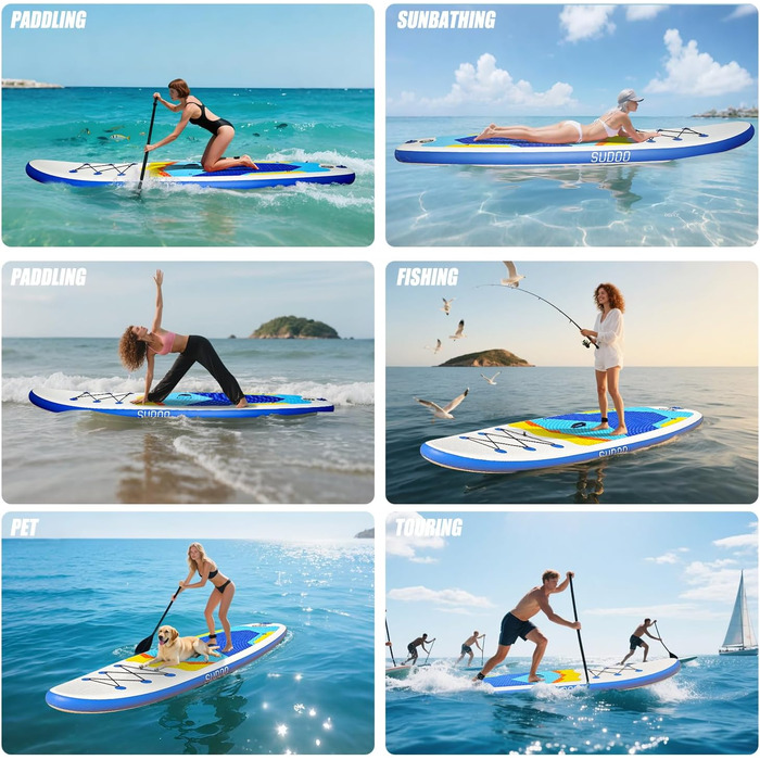 SUP дошка SUDOO надувна 300x76x15 см, 6