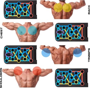 Складне дошка для віджимань Push Up Board, багатофункціональний тренажер для всього тіла, 17 в 1, для дому та фітнесу