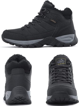 Чоловічі зимові черевики ARRIFGO BELLO - зимові черевики, черевики для хайкінгу, трекінгові черевики, утеплені, антиковзаючі, чорні, розмір 41-46 EU