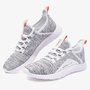 Жіночі кросівки ALEADER Energycloud для прогулянок, активного відпочинку та легкого бігу – зручні сліпони, білий та сірий, розмір 37.5 EU