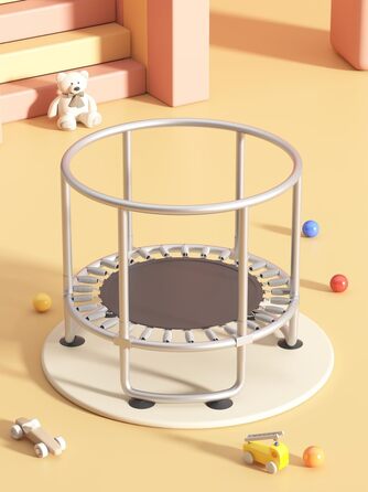 Трамплін для малюків 1,5 м з сіткою безпеки, баскетбольним кільцем, м'ячем, червоний