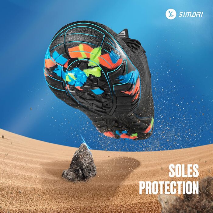 SIMARI WP001 Водонепроникні аквашузи для жінок та чоловіків, швидка сушка, для плавання, дайвінгу, серфінгу, йоги та хайкінгу, WP001, 216 фіолетовий, 42 EU, Deep Black Stripe