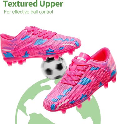 Дитячі футбольні кросівки DREAM PAIRS для бігу та спорту: легкі, з шипами, чорно-зелені (37.5 EU)