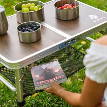 Зручний складаний столик Alpinez 60x40 для кемпінгу, відпочинку на природі, балкону та грилю | Компактний та легкий | Розміри 60x40 см