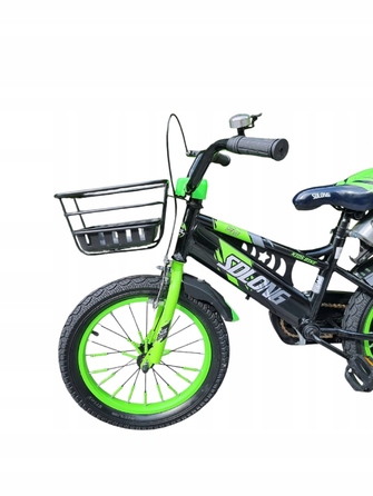 Дитячий велосипед 16 дюймів для хлопчика з кошиком, Зелений
