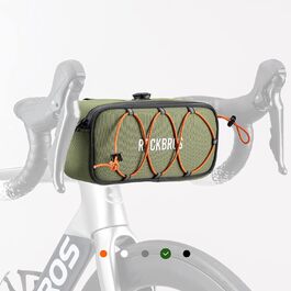 ROCKBROS водонепроникна велосипедна сумка на кермо, відбивна, для MTB, шосейних і міських велосипедів, зелена