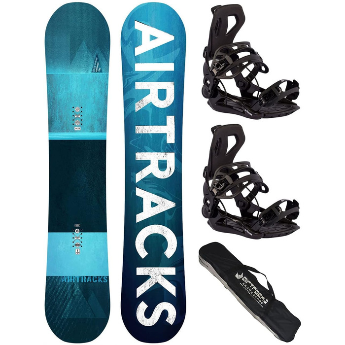 Чоловічий комплект для сноуборду Airtracks: сноуборд Blue Drifter Hybrid Rocker Wide 164 см, кріплення Star/Master Fastec XL, сумка 164 см