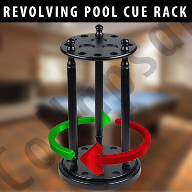 Стійка для більярдних київ Collapsar – підставка для 9 київ, масивна деревина, червона (чорна)