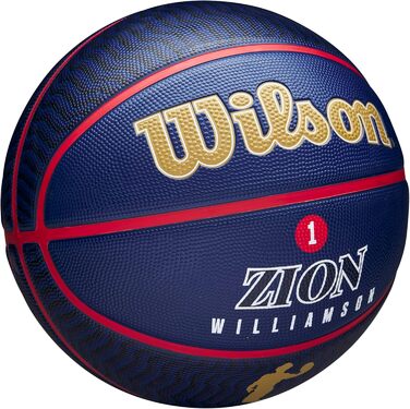 М'яч для баскетболу Wilson NBA Player Icon Outdoor - Size 7 (29.5 дюймів) та Mini Size 7 New Orleans Pelicans