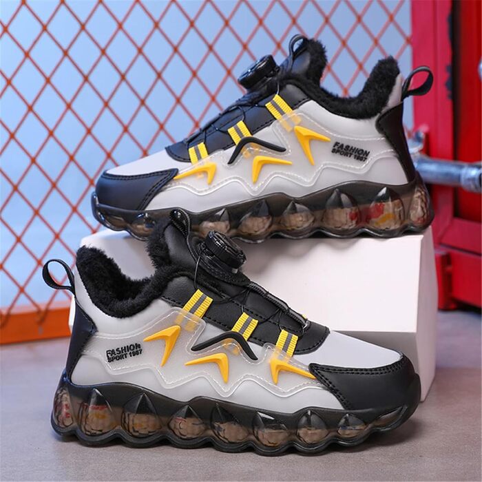 Дитячі зимові черевики Kinder для хлопчиків, антиковзаючі, трекінгові, теплі, зручні, бавовняні, спортивні, для вулиці, розмір 35 EU