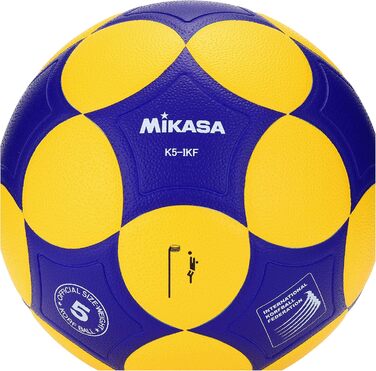М'яч для корфболу Mikasa K5-IKF, розмір 5, жовто-синій, офіційний
