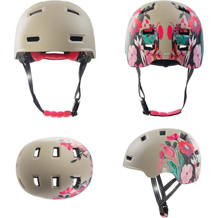 Велошолом Crazy Safety Rampage Orange Snake M (54-57 см), для скейтборду, інлайну, BMX, чоловіків, жінок і дітей, регульований