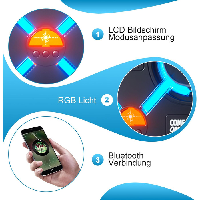 Музична боксерська машина Herbst Music One Punch, настінна, Bluetooth, LED, електронна, з музикою для дітей та дорослих