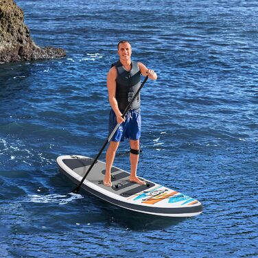 Надувна SUP-дошка Bestway Hydro-Force White Cap з сидінням, 305x84x12 см, комплект для веслування
