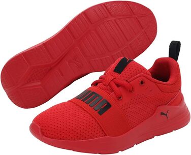 Дитячі кросівки PUMA Wired Run PS - Unisex, 28 EU, High Risk Red/Puma Black