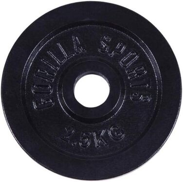 Диски для штанги GORILLA SPORTS, набір/окремо, 0,5–30 кг, чавунні, 30/31 мм, сріблясто-чорні – бампери для штанги