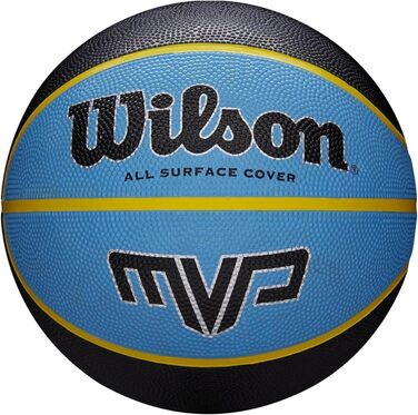 М'яч для баскетболу Wilson MVP Mini чорний/синій, гумовий